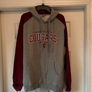 Gray and Maroon Washington State Cougars Hoodie
